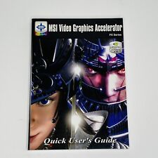 MSI Multimedia Video Graphics Accelerator FX Series Quick Users Guide 5.0 11/03 picture