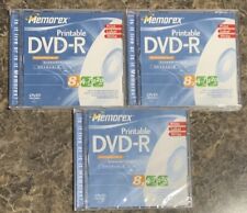 Memorex Printable Recordable DVD-R Lot of 3 Factory Sealed NEW picture