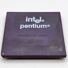 Vintage Intel Pentium 166 MHz A80502166 SY016 Socket 5 & 7 - Collectable - Gold picture