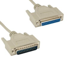 6Ft DB25 Null Modem Serial Cable M/F 28AWG RS232 Crossover 25Pin PC Printer Data picture