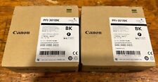 2 New Genuine Factory Sealed Canon PFI-301BK Black Inkjet Cartridges 2023 picture