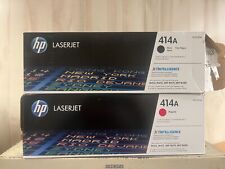 Lot of 2  414A HP  Black And Magenta W2020A W2023A Toner Cartridges open box sb picture