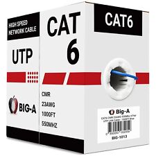 Cat6 Cable 1000ft 23AWG Solid 4 Pair Bulk Cat 6 Ethernet Cable (UTP CMR) 550MHz picture