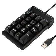 USB 19 Keys Numeric Portable Numpad Wired Keypad For Laptop Computer PC, Black picture