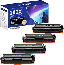 4PK W2110X For HP 206X Toner Set Color Laserjet Pro MFP M283fdw M255dw with chip picture