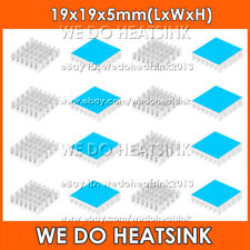 19x19x5mm Zigzag Silver Aluminum Heatsink Cooler Radiator With Adhesive Tape picture