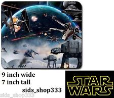 STAR WARS BATTLE SPACE AT AT Anti slip COMPUTER MOUSE PAD 9 X 7inch Rogue One picture