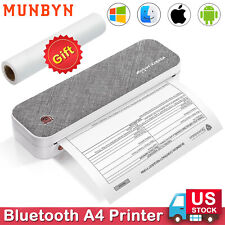 MUNBYN Portable A4 Bluetooth Thermal Printer US Letter Size Printer for PC Phone picture