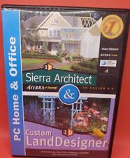 RARE  SIERRA 2 pack architect & Custom Land Designer 3D PC 3-CDs Garden Design  picture