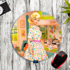 BARBIE BLONDE DOLL IN THE KITCHEN ART CUSTOM MOUSE PAD DESK MAT PC GAMING GIFT picture