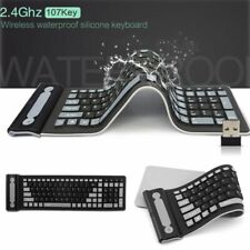 Wireless Keyboard Foldable Silicone 2.4G USB Flexible Waterproof Slim For PC picture