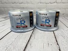 FUJIFILM DVD-R Lot of 2 (100 Discs) 120 Minute, 4.7GB, White Surface Brand New picture