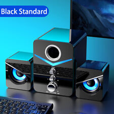 USB Computer Speakers System Stereo Bass Subwoofer LED for Desktop Laptop PC picture