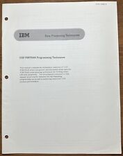 Vintage 1969 IBM Computers 1130 FORTAN Programming Techniques Reference Manual picture