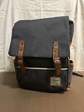 Mancio Vintage-Style 15 inch Laptop Backpack with USB Charging - Gray picture