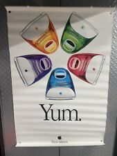 Apple iMac Yum 26 x 38 Vinyl Think Different 2 Sided Banner RARE Vintage Mac picture