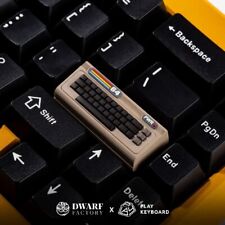 BNIB Dwarf Factory x Play Keyboard C64 CRP Resin Keycap Cross Shaft Keyboard picture