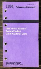 IBM - Virtual Machine System Product Quick Guide For Users Reference Summary picture