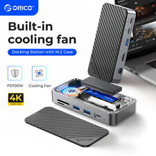 ORICO 10 in 1 Dock Station &Fan M.2 SSD Enclosure USB C 10Gbps PD100W RJ45 SD/TF picture