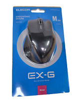 ELECOM EX-G Wired USB Ergonomic Blue-LED 5 Button Sensor Mouse (M-Size) Black picture