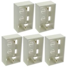 5 Pcs Single 1 Gang White Plastic Surface Mount Junction Box For Wall Plate picture