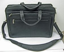 Laptop computer Wilsons Leather Pelle Studio bag briefcase w/ strap black M picture