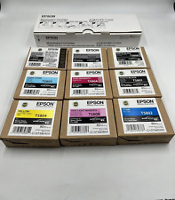 9 Genuine Epson 80ml Ink And Maintenance Cartridge Sealed picture
