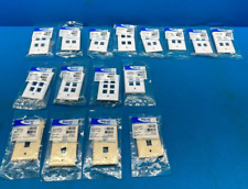 Lot of 16x -  ICC White Ivory 2-Port / 4-Port / 6-Port Flat Faceplate IC107F04WH picture