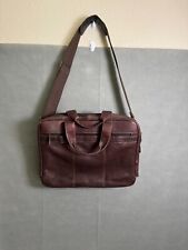 Samsonite Brown Leather Distressed Bag Briefcase Messenger Shoulder Bag picture