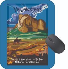 Yellowstone National Park Mouse Pad Travel Poster Art Vintage Retro picture