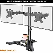 Dual Monitor Stand - Free Standing Full Motion Monitor Desk Mount Fits 2 Screens picture