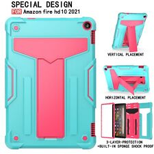 For Amazon Kindle Fire HD 10 2021 11th Gen Hybrid Stand Tablet Case Cover +Glass picture