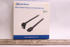 (3-Pk) Cable Matters Data Cable Sata 3.0 6GBPS 90-Degree to Straight 9161597 picture