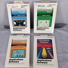 Lot of 4 TI-99/4A vintage video games blast hustle munchman TI Invaders complete picture