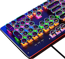 Mechanical Light up Keyboard with LED Backlit Typewriter Style Gaming picture