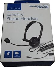 Insignia Landline Phone Headset HANDS FREE RJ9 Connector NS-MCHMRJ9P2 NEW picture