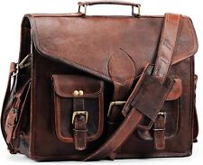 Handmade World Leather Messenger Bag Laptop Bags Computer Satchel Briefcase...  picture