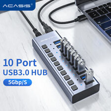 Acasis 10 Ports USB 3.0 Hub with Individual On/Off Switches Splitter picture