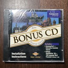 Bonus CD Transparent Language Software Windows Macintosh Grammar New and Sealed picture