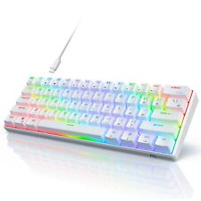 RK ROYAL KLUDGE RK61 Wired 60% Mechanical Gaming Keyboard Programmable White picture