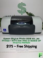Epson Stylus Photo 820 Ink Jet Printer/ WITH INK AND 2 SIZES OF PHOTO PAPER picture