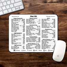 Apple Mac OS MOUSE PAD comprehensive list of Shortcuts for your Mac. Made in USA picture