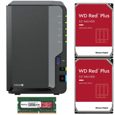 Synology DS224+ NAS 6GB RAM 6TB (2x3TB) WD Red Plus Drives Assembled & Tested picture