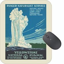 Yellowstone National Park Mouse Pad Travel Poster Art Vintage Retro picture
