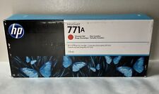 New Genuine Factory Sealed HP 771A Chromatic Red Ink Cartridge B6Y16A Date: 2022 picture