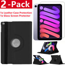 2 Pack For Apple iPad Leather Case & HD Clear Tempered Glass Screen Protector picture