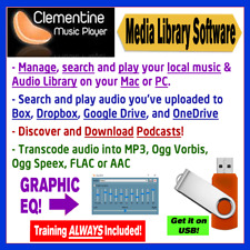 Clementine Music/Podcast/Video Library Player/Organizer -INCL TRAINING -USB picture