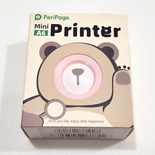 PERIPAGE Mini A6 Printer PINK Portable Bluetooth Wireless Thermal picture