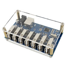 USB 2.0 HUB Splitter 1 to 7 Port Hub USB Expansion Module with Acrylic Case picture