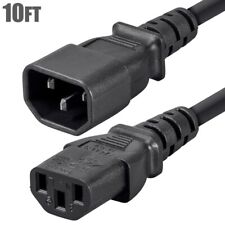 10FT 16/3 Gauge Power Cable Extension Cord IEC 60320 C14 Male to C13 Female SJT picture